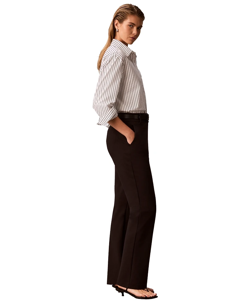 Calvin Klein Petite High-Rise Bootcut Pull-On Pants