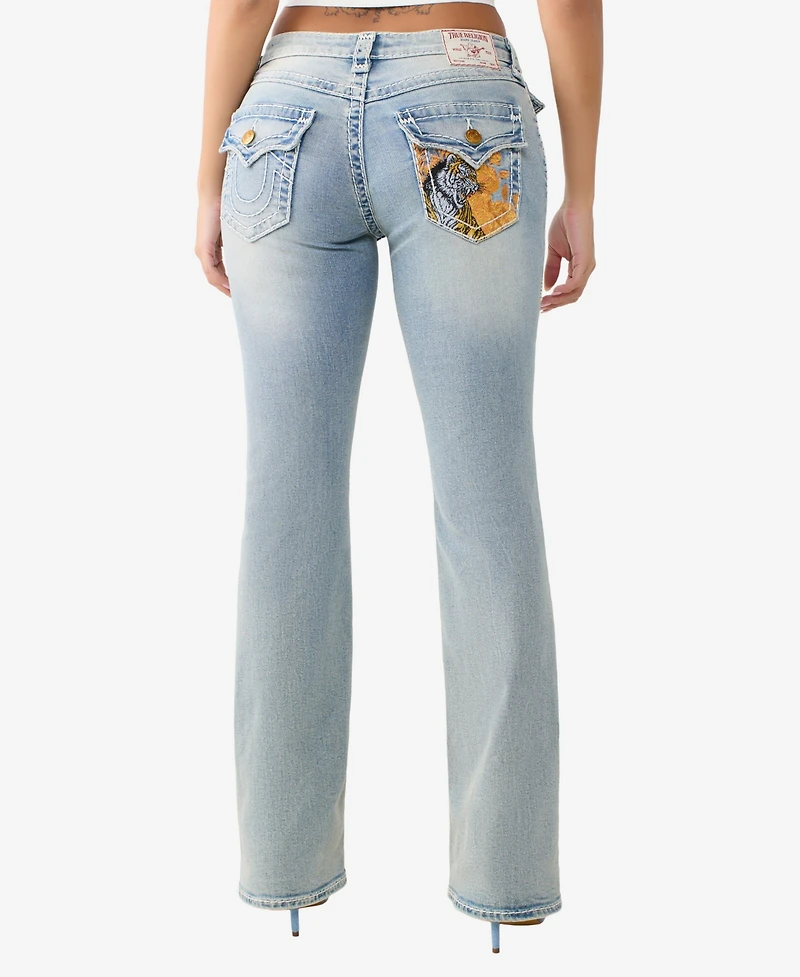 True Religion Women's Becca Bootcut Tiger Super T Jeans