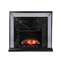 Augusta Home Trandling Mirrored Faux Marble Fireplace