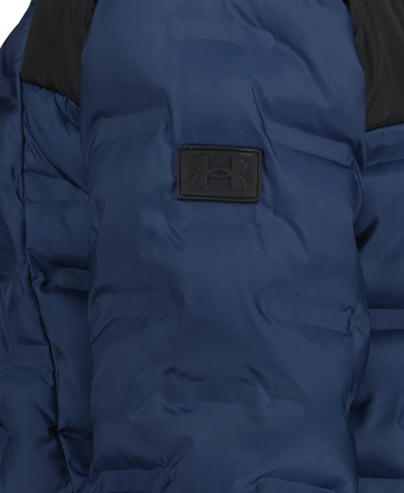 Under Armour Boys' 8-20 Solid Blue Full-Zip Puffer Hooded Jacket