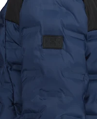 Under Armour Boys' 8-20 Solid Blue Full-Zip Puffer Hooded Jacket