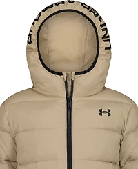 Under Armour Boys' 8-20 Solid Logo Full-Zip Puffer Hooded Jacket