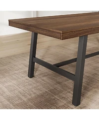 gaomon Industrial 86.61" Long Kitchen Dining Table for Dinner, Kitchen