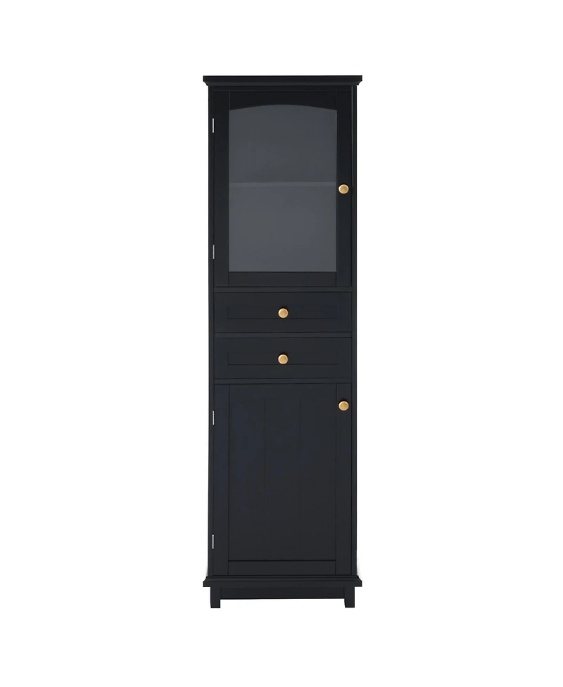 Phying 63 Inch Tall Bathroom Storage Cabinet Free Standing Cabinet Modern Display Organizer Cabinet for Home Bathroom Living Room Entryway