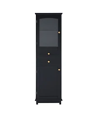 Phying 63 Inch Tall Bathroom Storage Cabinet Free Standing Cabinet Modern Display Organizer Cabinet for Home Bathroom Living Room Entryway