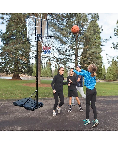Zeny Portable Basketball Hoop Stand with Wheels for Kids Youth Adjustable Height 5.4ft - 7ft Use for Indoor Outdoor Basketball Goals Play Set