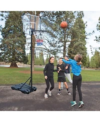 Zeny Portable Basketball Hoop Stand with Wheels for Kids Youth Adjustable Height 5.4ft - 7ft Use for Indoor Outdoor Basketball Goals Play Set