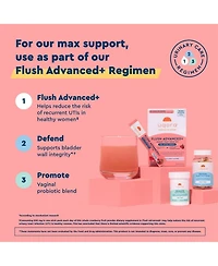 Uqora Flush Advanced+ - Helps Reduce Risk of Recurrent Uti - Cranberry, D-Mannose, Vitamin C, Vitamin B6 and Potassium - Triple Berry
