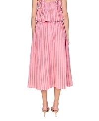 English Factory Women's Striped Midi Skirt