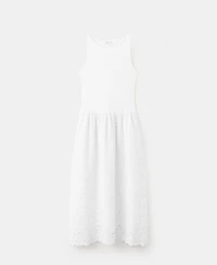Mango Women's Openwork Embroidery A-Line Dress