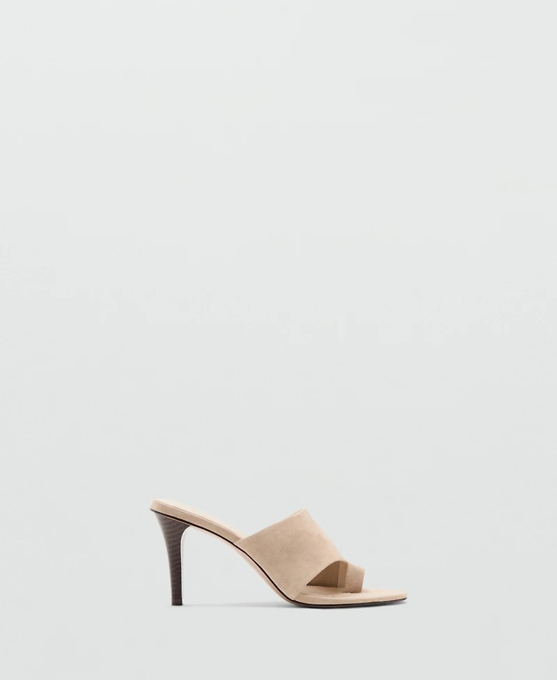 Mango Women's Suede Funnel-Heel Sandals