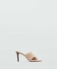 Mango Women's Suede Funnel-Heel Sandals