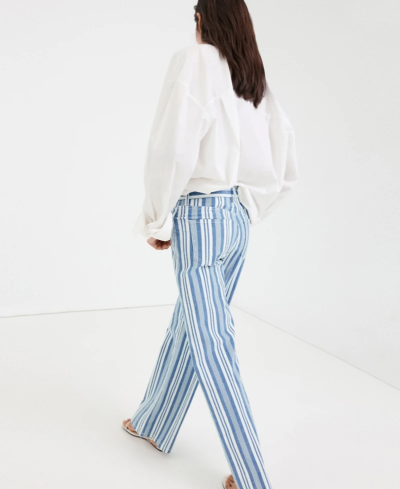 Mango Women's Straight Striped Jeans