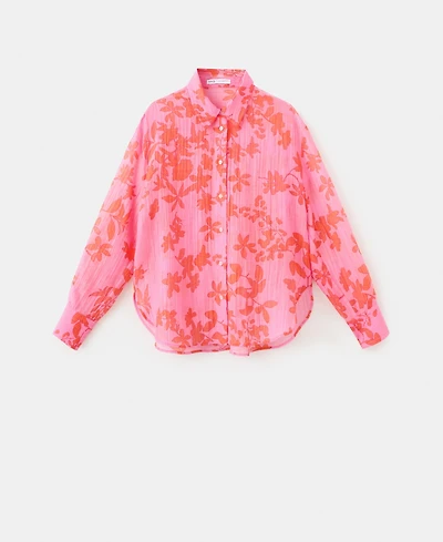 Mango Women's Floral-Printed Lyocell Shirt