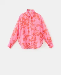 Mango Women's Floral-Printed Lyocell Shirt