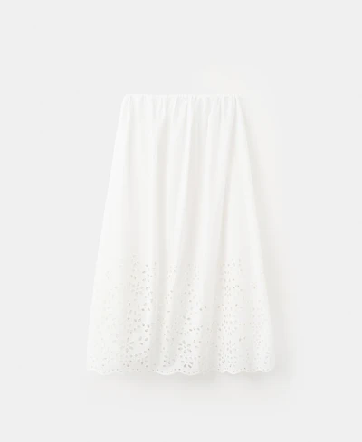 Mango Women's Embroidered Details Midi Skirt