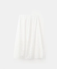 Mango Women's Embroidered Details Midi Skirt