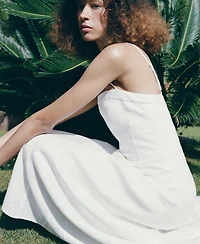 Mango Women's A-Line Linen Dress