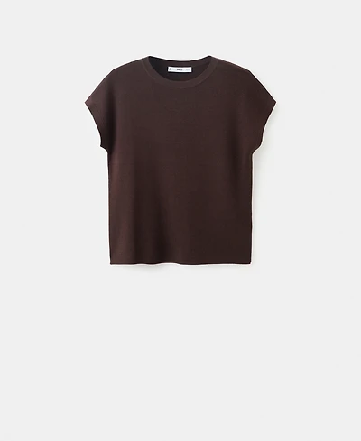 Mango Women's Short-Sleeve Cotton Sweater