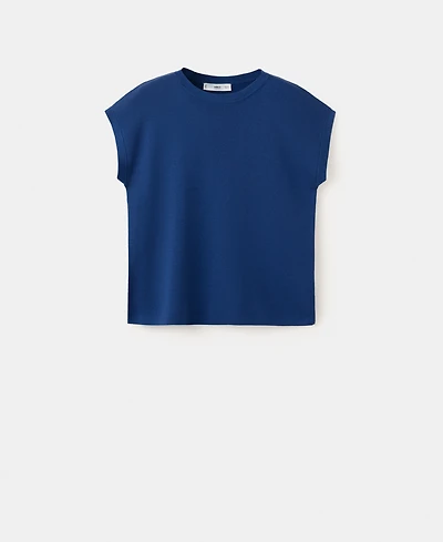Mango Women's Short-Sleeve Cotton Sweater