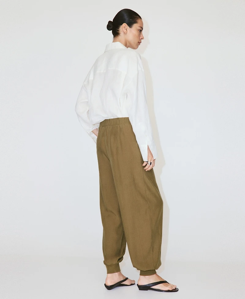 Mango Women's Baggy Lyocell Pants