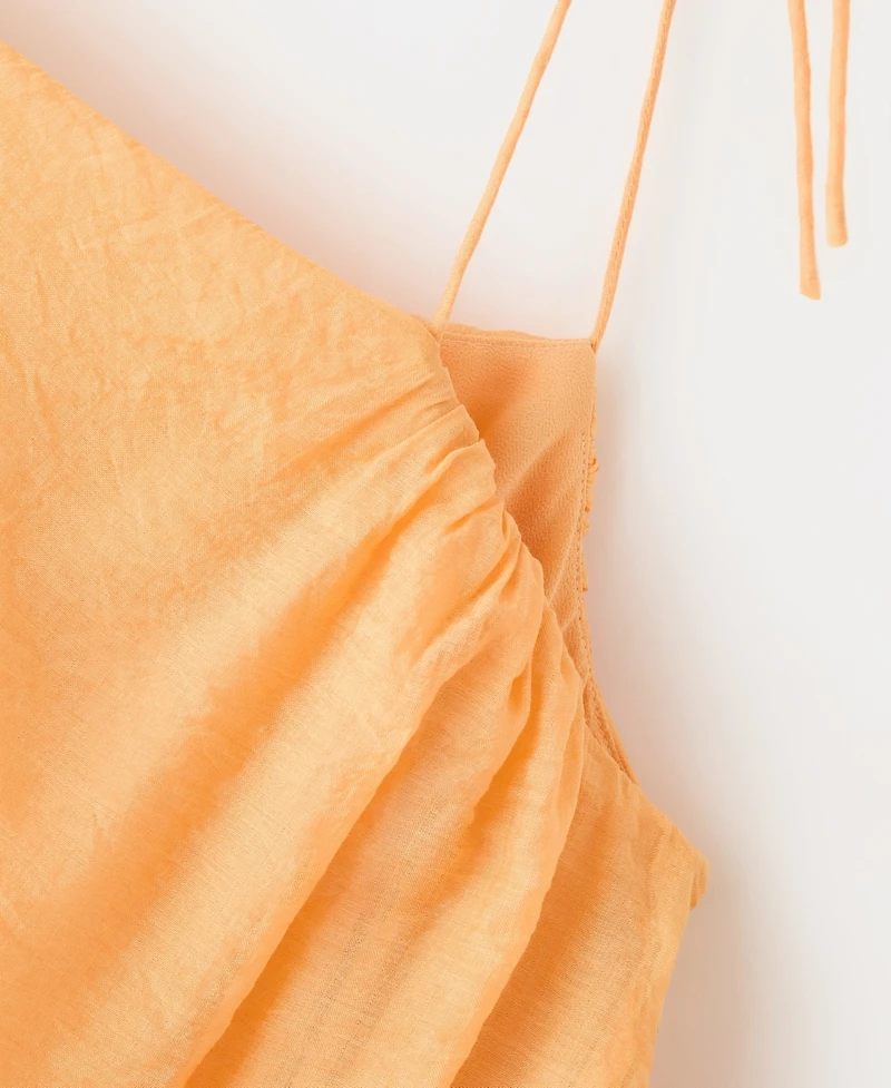 Mango Women's Asymmetrical Bow Detail Dress