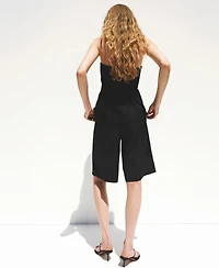 Mango Women's Straight Linen Bermuda Shorts