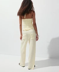 Mango Women's Balloon Crinkle Pants