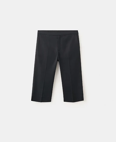 Mango Women's Linen Capri Pants