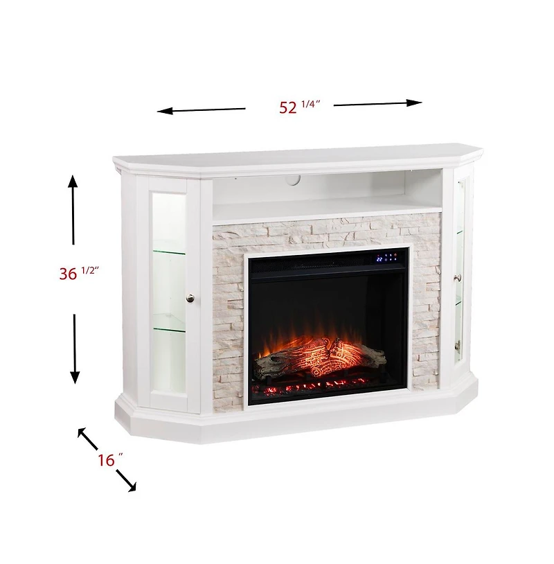 Augusta Home Redden Corner Electric Fireplace With Touch Screen