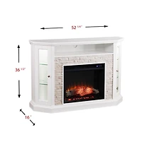 Augusta Home Redden Corner Electric Fireplace With Touch Screen