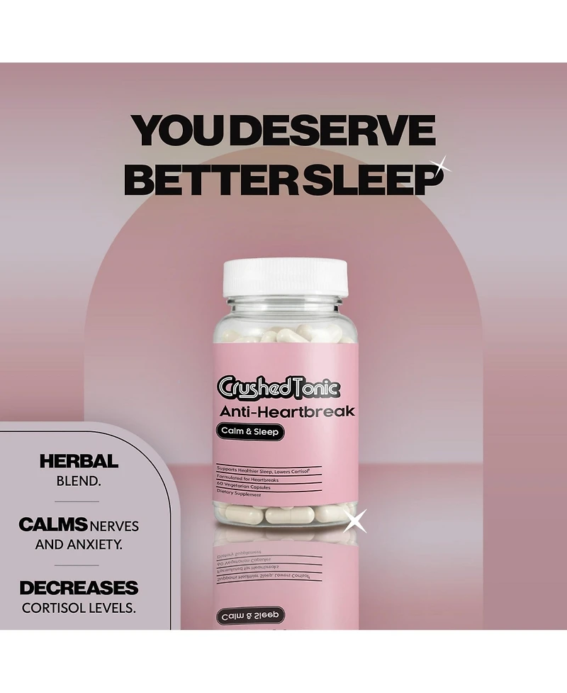 Crushed Tonic Natural Calm and Sleep Aid Capsules, 60 Count