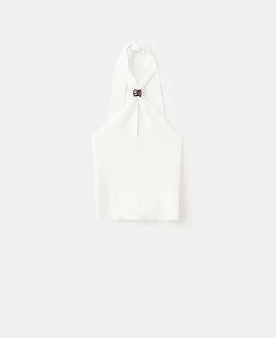 Mango Women's Halter-Neck Knitted Top
