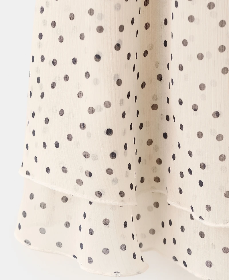 Mango Women's Bow Polka-Dot Blouse