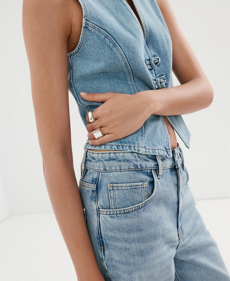 Mango Women's Balloon Crop Jeans