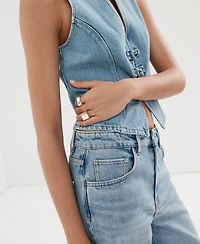 Mango Women's Balloon Crop Jeans