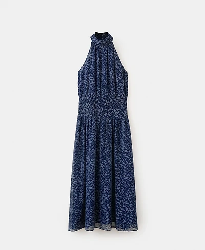 Mango Women's Polka-Dot Halter Dress