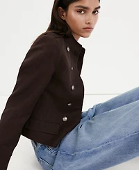 Mango Women's Buttons Linen Jacket