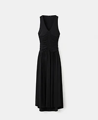 Mango Women's Shirred Long Dress