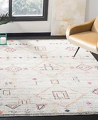 Safavieh Adirondack 208 Light Gray and Red 5'1" x 7'6" Sisal Weave Area Rug