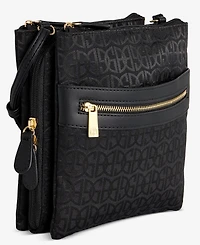 Giani Bernini Triple-Zip Pebble Leather Dasher Crossbody
