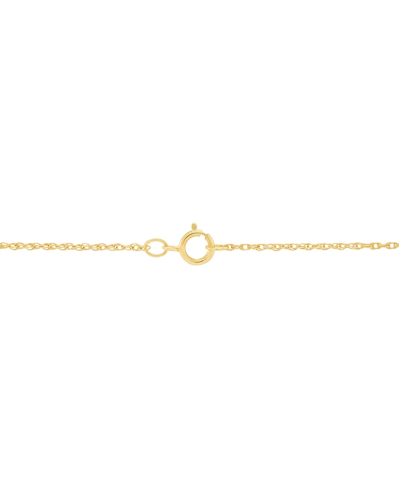 Macy's Lab-Grown Opal (9/10 ct. t.w.) & Lab-Grown White Sapphire (1/6 ct. t.w.) Pendant Necklace in 14k Yellow Gold-Plated Sterling Silver