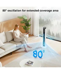 Cowsar 37" Bladeless Tower Fan with Remote and 12H Timer