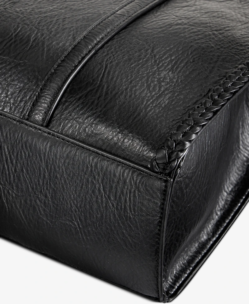 Style & Co Braided Trim Boxy Tote Bag, Macy's Exclusive