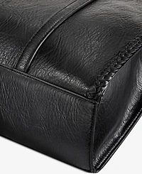 Style & Co Braided Trim Boxy Tote Bag, Macy's Exclusive