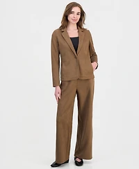 Nautica Women's High-Rise Faux-Suede Pull-On Pants