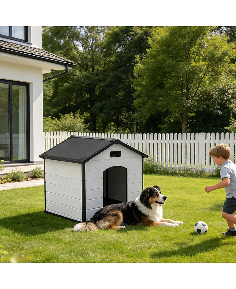 gaomon Heavy Duty Waterproof Dog House for Indoor Outdoor, Raised Floor, Shelter, Hidden Vents, Easy Assembly
