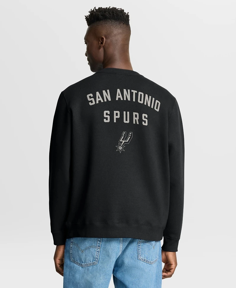 Fanatics Men's Black San Antonio Spurs Crossover Collection Defensive Rotation Drill Premium Pullover Sweatshirt