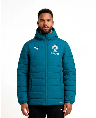 Puma Men's Teal Portugal National Team PumaTech Full-Zip Hooded Jacket