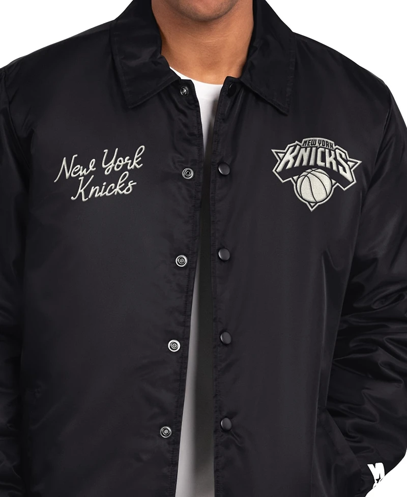 Starter Men's Black New York Knicks Coaches Jacket